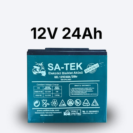 12V 24Ah Jel Akü | Elektrikli Motosiklet Uyumlu