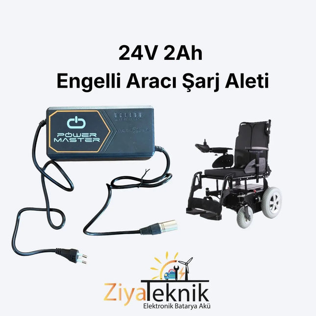 24V 2Ah Engelli Aracı Şarj Cihazı – Güvenli ve Hızlı Şarj - Ziya Teknik