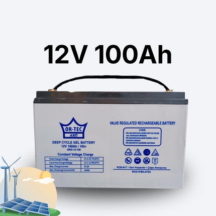 12V 100AH Jel Solar Sistem Aküsü | Uzun Ömürlü 2025 Üretim
