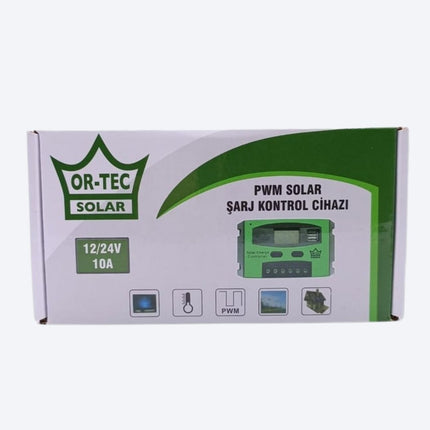 12/24V 10A PWM Şarj Kontrol Cihazı | Güneş Enerjisi Akü Şarj Regülatörü